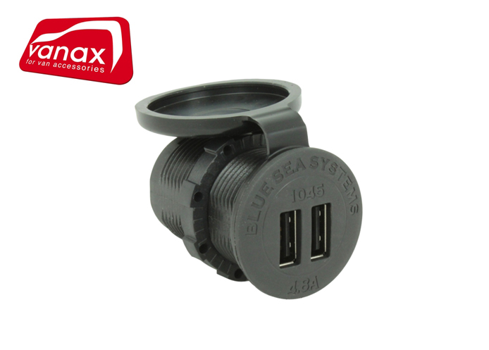(image for) Blue Sea Systems Twin Port Fast Charge USB Socket (5V, 4.8A)