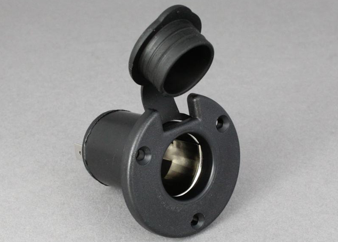 (image for) HD Recessed Power Socket Round - 12V 16A Max
