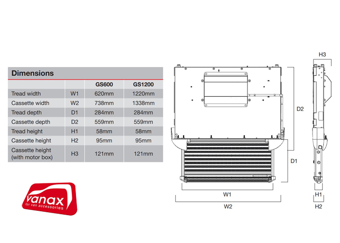 (image for) 600mm Glide-Step Electric - sliding side door - both sides