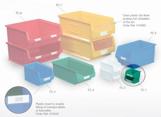 (image for) Topstore - Semi-Open Fronted Containers - 20 x Size 1