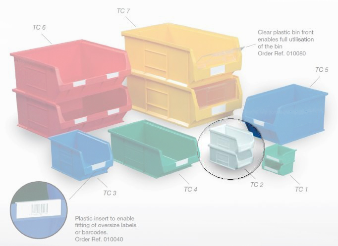 (image for) Topstore - Semi-Open Fronted Containers - 20 x Size 2