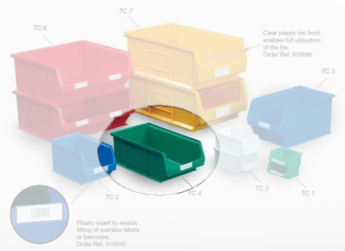 (image for) Topstore - Semi-Open Fronted Containers - 10 x Size 4