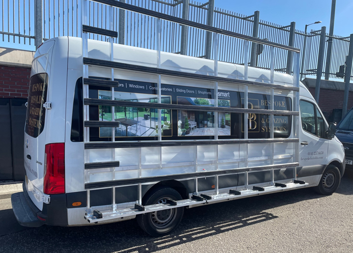 (image for) MAN TGE (17-on) L4 - Aluminium Glass Rack (LxH) 4000 x 2500