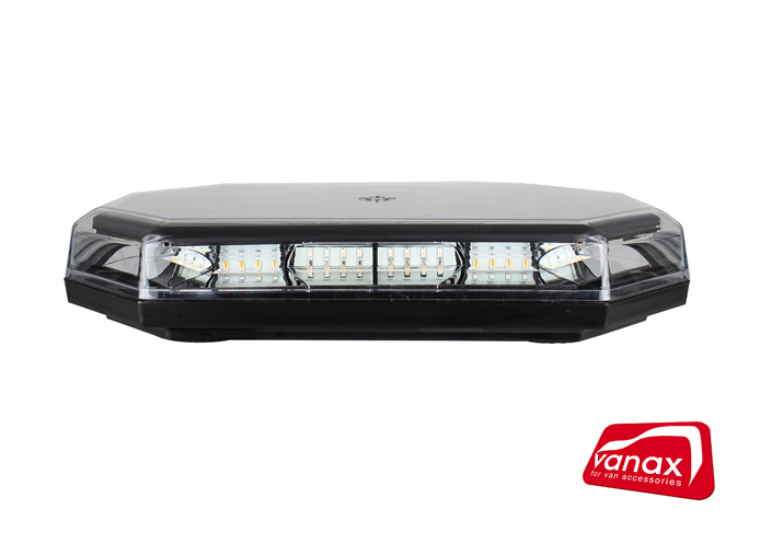(image for) 388mm (15") - Amber LED Light Bar, clear lens - magnetic base