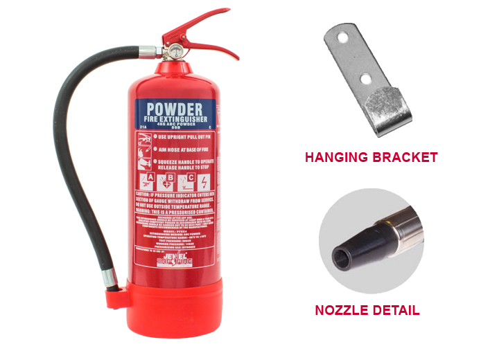 (image for) 4 Kg Dry Powder Fire Extinguisher with wall bracket