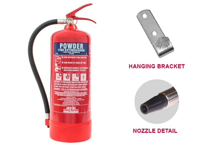 (image for) 6 Kg Dry Powder Fire Extinguisher with wall bracket