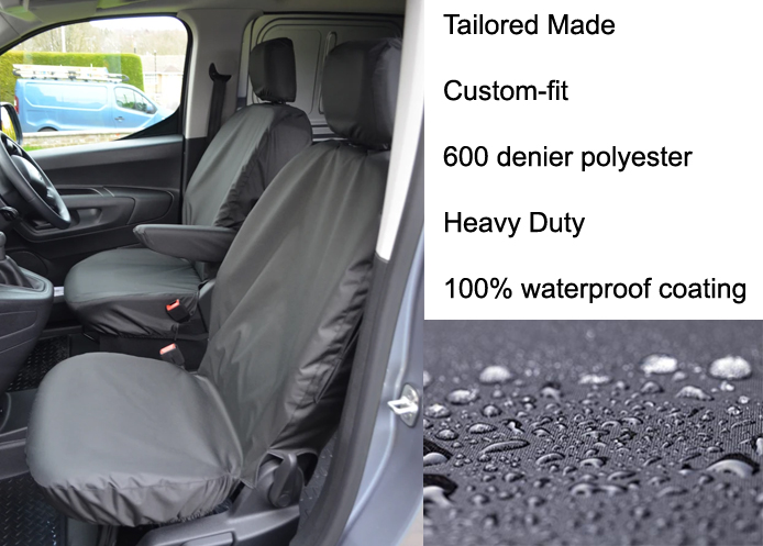 (image for) Driver & Single Passenger - Separate Headrest & Armrest - Black