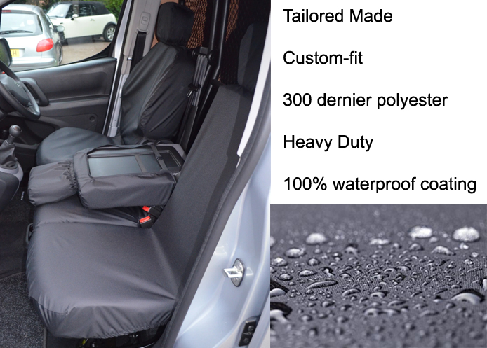 (image for) Driver & Double Folding Passenger (No Armrests) - Black