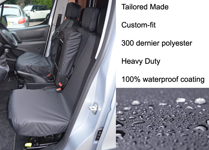 (image for) Driver & Double Folding Passenger (No Armrests) - Black