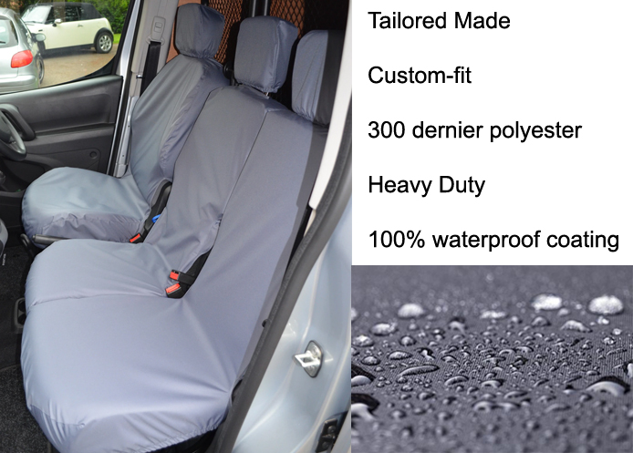 (image for) Driver & Double Folding Passenger (No Armrests) - Grey