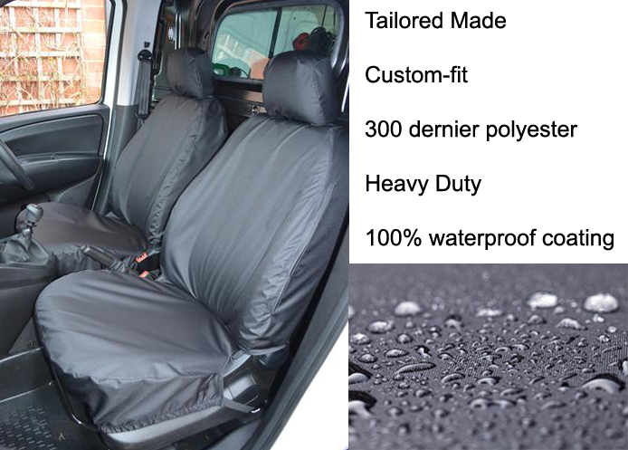 (image for) 2010-18 Tailored Front Pair - Driver & Single Passenger - Black