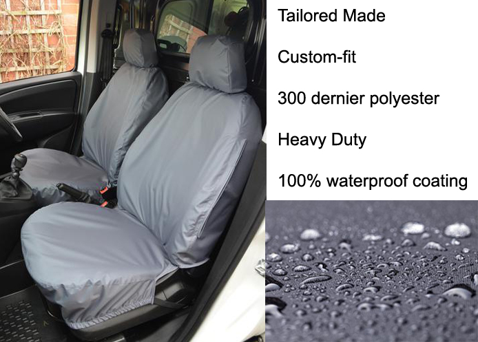 (image for) 2010-18 Tailored Front Pair - Driver & Single Passenger - Grey