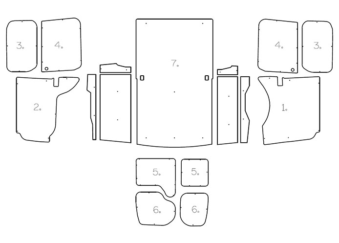 L2 H1 Leader Model (Not Limited or Trend) - Full Ply Lining Kit (image for) L2 H1 Leader Model (Not Limited or Trend) - Full Ply Lining Kit