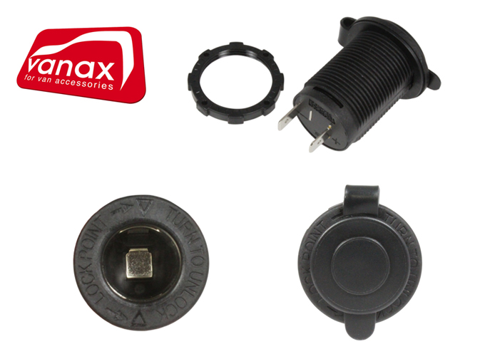 (image for) Panel Mount Cigar Lighter Power Socket - 12/24V 20A Max