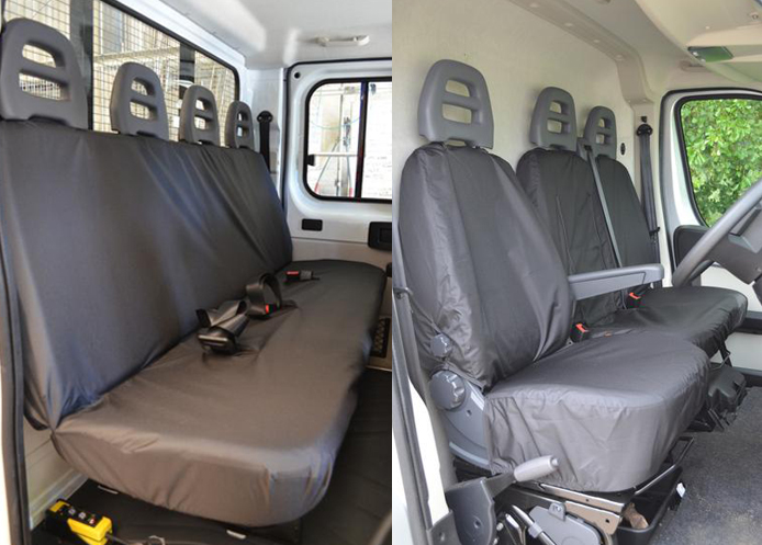 (image for) Crew Van Tailored Driver, Double Passenger and Rear - Black