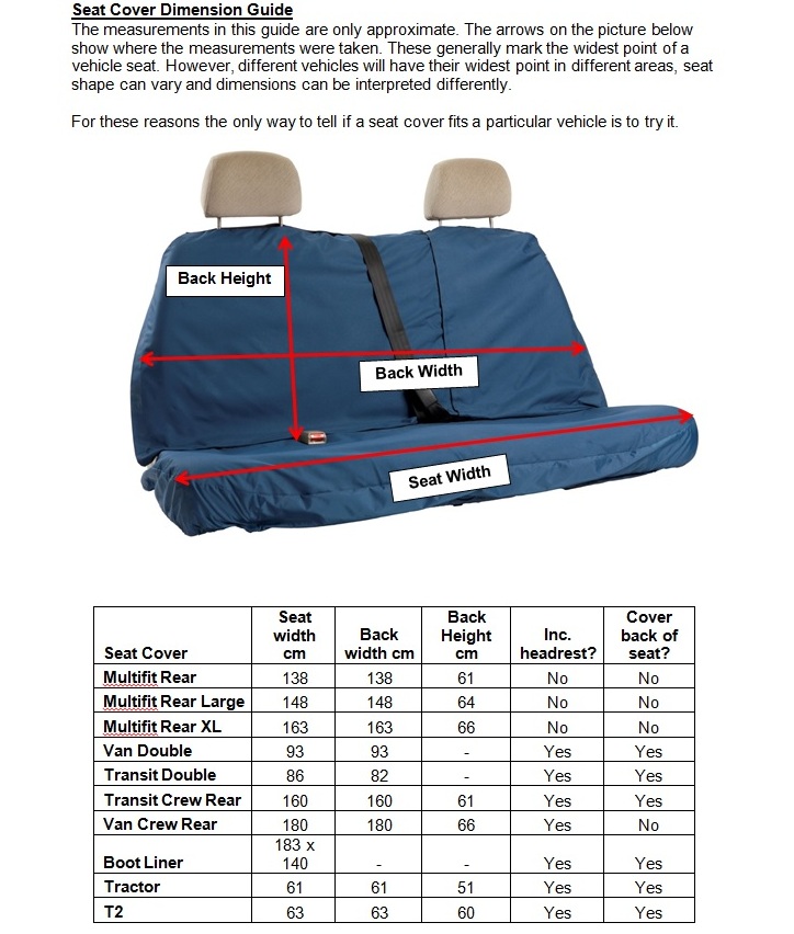 (image for) Van Stretch - Double Seat Cover