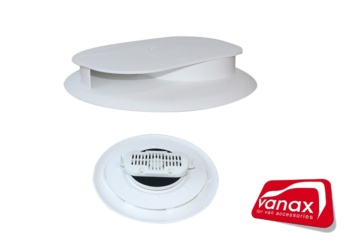 Flettner Slim Line Low Profile Roof Vent - White (image for) Flettner Slim Line Low Profile Roof Vent - White