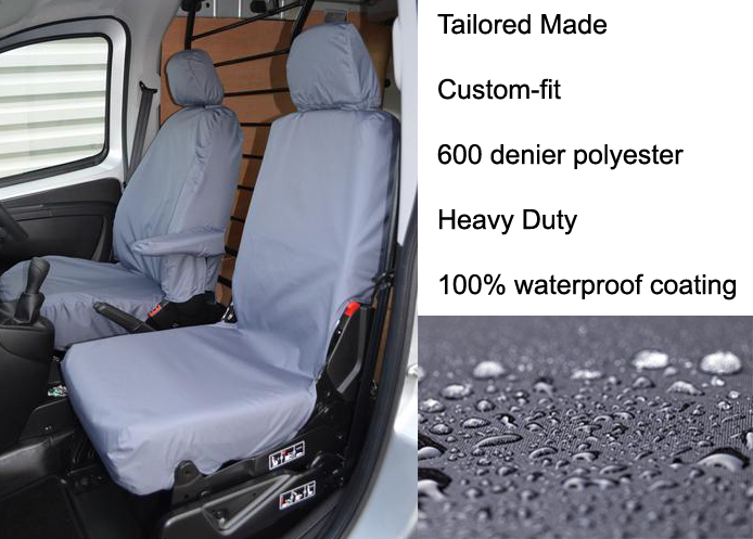 (image for) Tailored Front Pair - Driver & Non-Fold Single Passenger - Grey