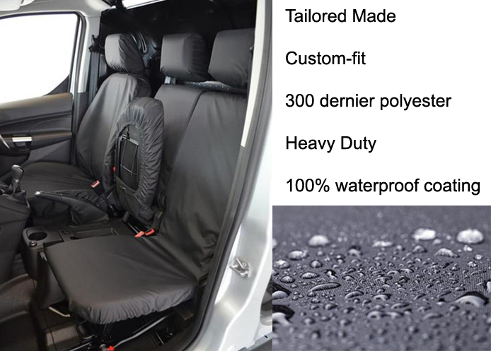 Tailored Front Pair - Driver & Double Passenger-Black (image for) Tailored Front Pair - Driver & Double Passenger-Black