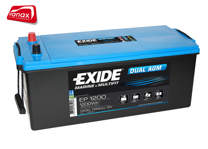 (image for) Exide AGM 140Ah (EP1200) - Deep Cycle Battery