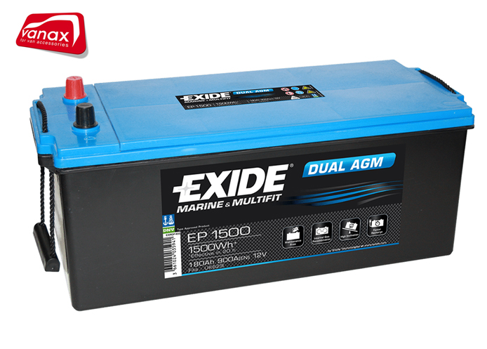 (image for) Exide AGM 180Ah (EP1500) - Deep Cycle Battery