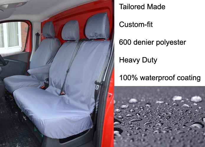 (image for) Driver & Double Passenger - Fixed Seat no u/seat storage - Grey