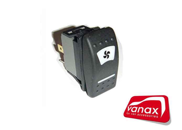 (image for) Le Mans Electric Vent - black - with louvre vent grille