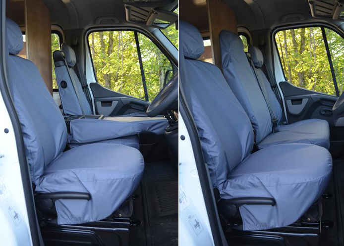 (image for) Driver & Folding Middle Seat - 1 non-split bench base - Grey