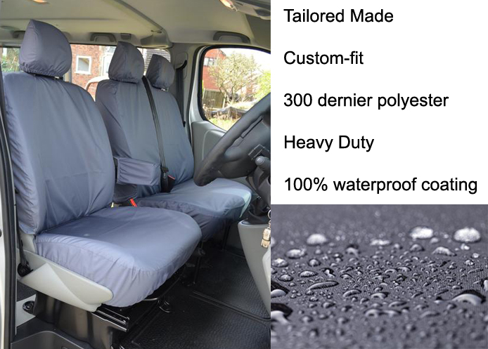 2001-06 Driver's Seat With Armrest & Double Passenger - Grey (image for) 2001-06 Driver's Seat With Armrest & Double Passenger - Grey