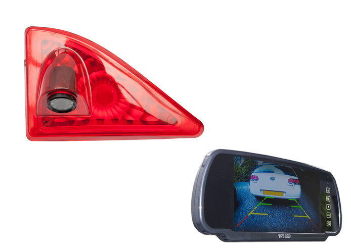 High Level Brake light camera and mirror mounted monitor (image for) High Level Brake light camera and mirror mounted monitor