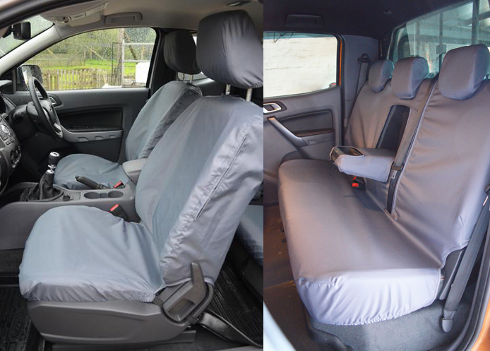 (image for) D/Cab - Tailored Front & Rear - Driver, Passenger & Rear - Grey