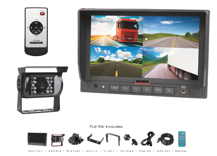 (image for) CCTV21Q Reverse System - 7" screen display, night vision camera
