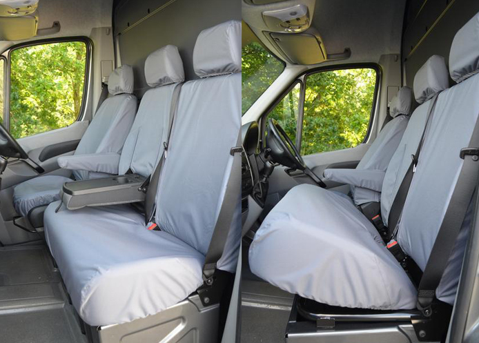 (image for) 2010-on - Tailored - Driver & Folding Double Passenger - Grey