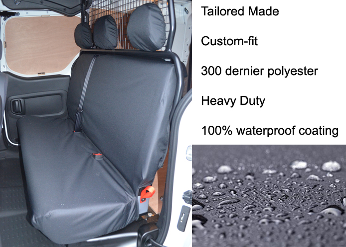 (image for) Tailored Rear 3-Seater Bench - Black