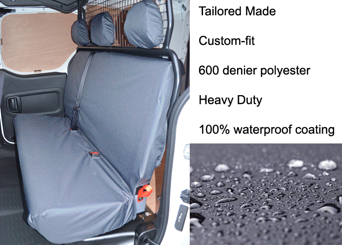 (image for) Tailored Rear 3-Seater Bench - Grey