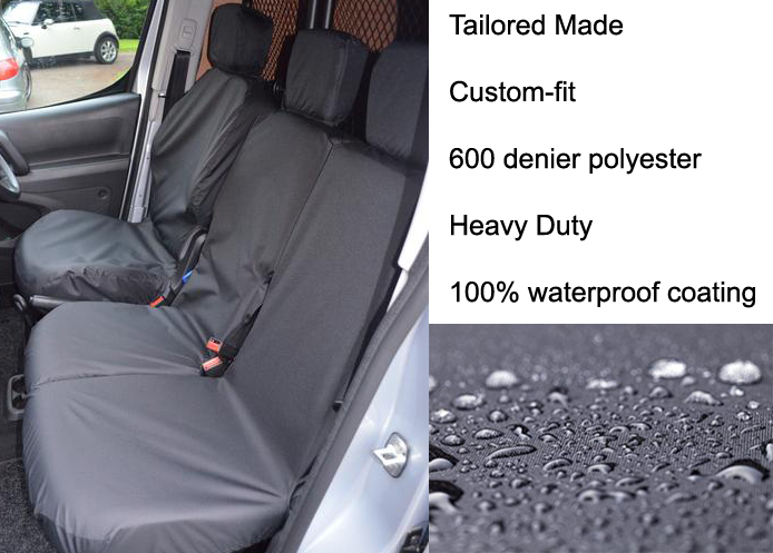 (image for) Tailored Front - Driver & Folding Double Passenger - Black