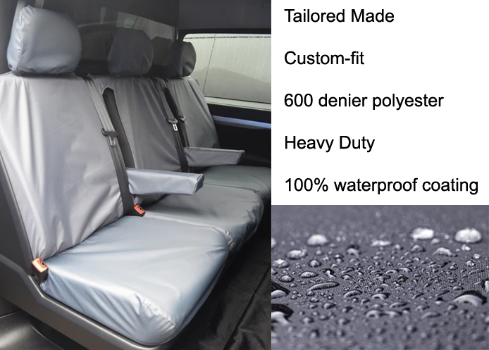 (image for) Tailored Rear 3-Seater Bench - Grey