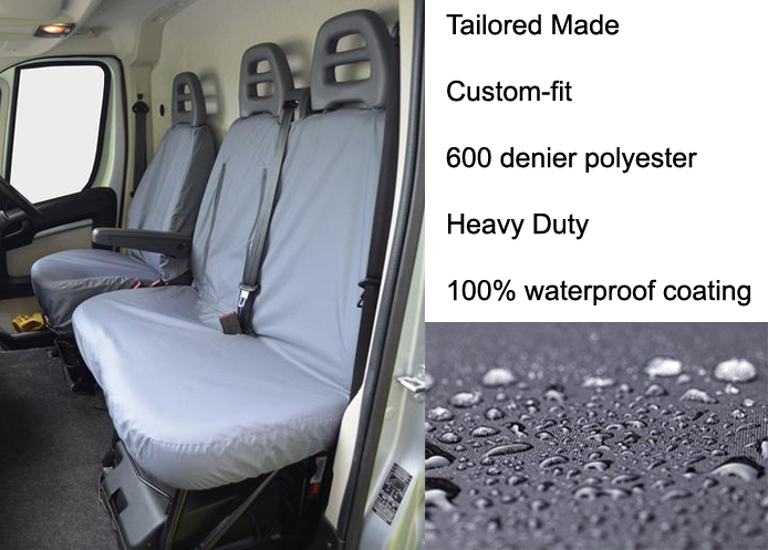 (image for) Tailored Front Pair - Driver & Double Passenger - Grey