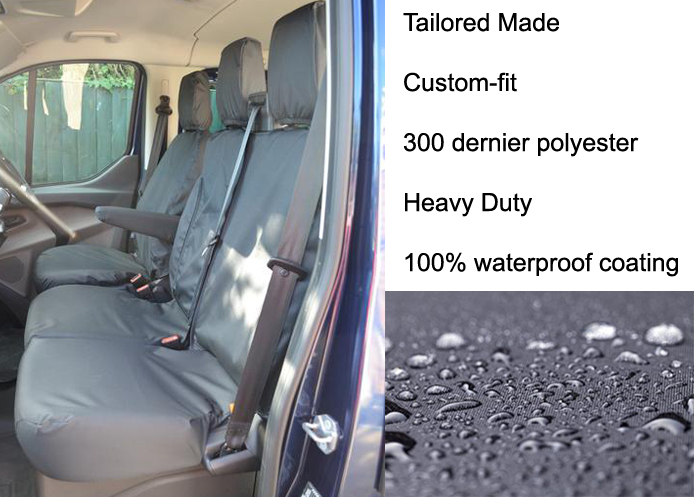 (image for) 2000-13 Tailored Front Pair - Driver & Double Passenger - Black