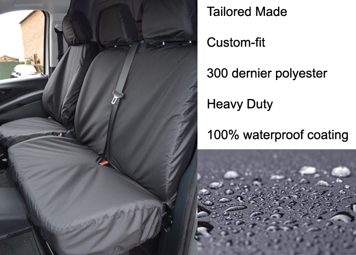 (image for) Tailored - Driver w/armrest & Double Pass w/out armrest - Black